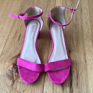 Pink heels super cute and comfy. Worn once